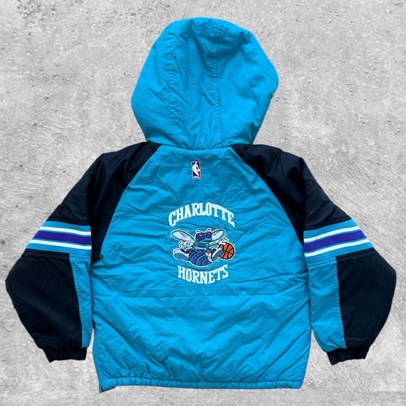STARTER Other - Charlotte Hornets NBA Vtg 1997 Starter Puffer Pullover Jacket Youth Size (M)